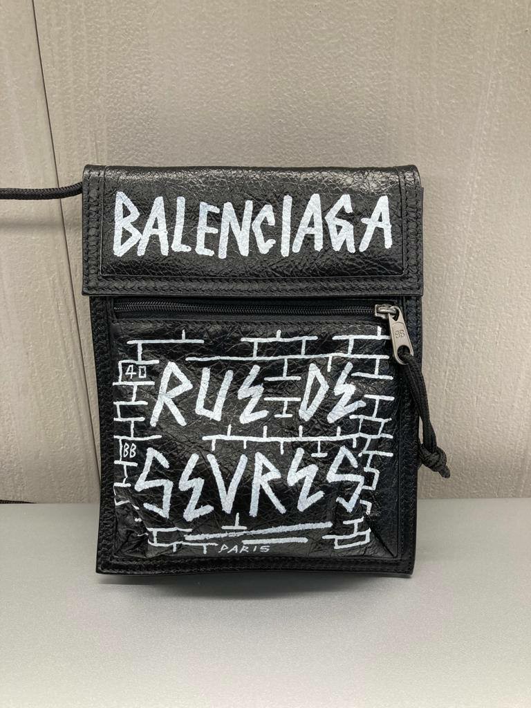 Balenciaga Wheel Sling Logoembroidered Nylon Shoulder Bag  Black   Editorialist