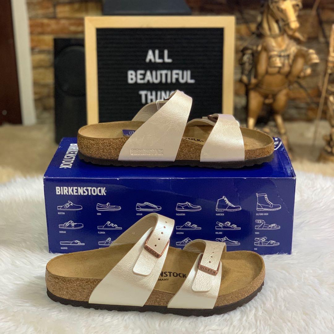birkenstock sydney graceful pearl white