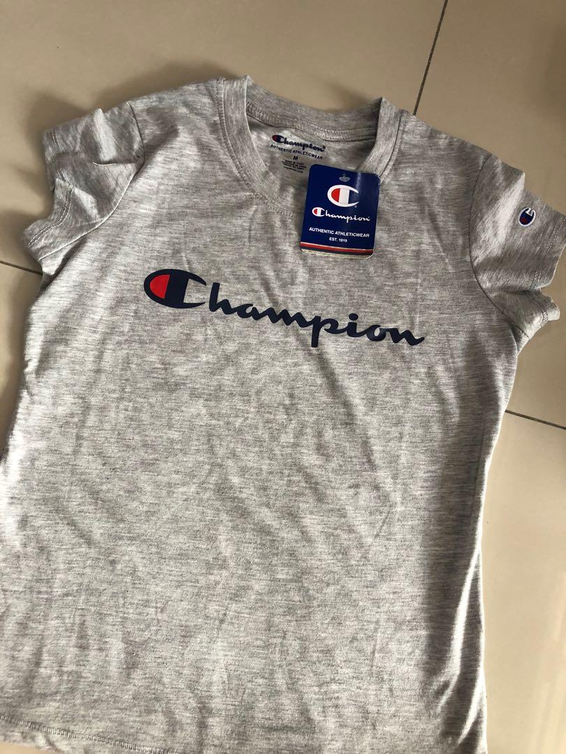 Champion t shirt kids silver clearance