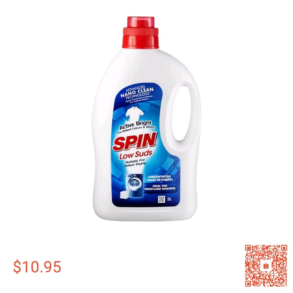 [Free softener] SPIN Low Suds laundry detergent, Furniture & Home