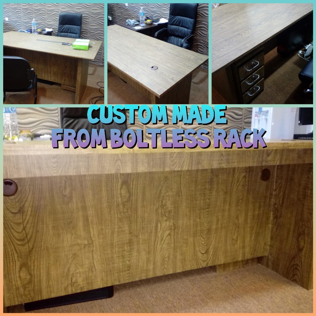 Custom Made From Boltless Rack To Office Table ( New ), Furniture ...