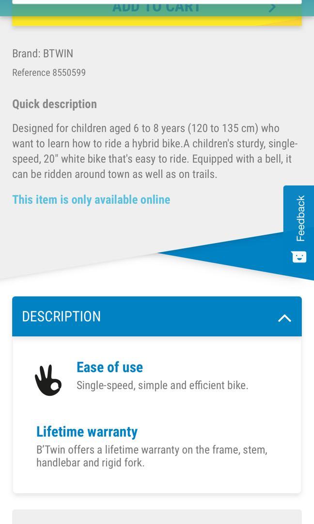Kids Bikes] Decathlon HYC 100 ORIG 6-8 