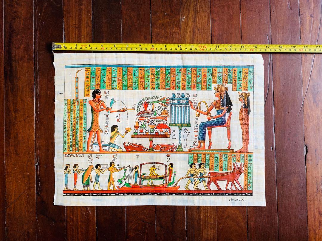 Egyptian Papyrus bought from Egypt (Category: Art & Prints) located in Manila. Submitted by luce_stella (Listing ID 1078958598, Image 2). Description: Egyptian Papyrus from Egypt Bought from Egypt during my travels to see the pyramids; bought in the souvenir market where the tour operator took us No certificate (Certificate is given to more expensive papyrus which costs a lot more) No frame 600 each No haggling please, hindi biro ang expenses din