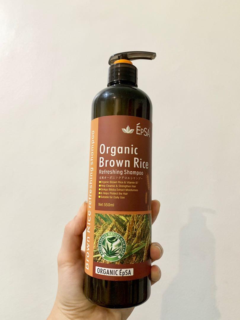 EPSA Brown Rice Organic Shampoo 550mL, Beauty & Personal Care, Hair on ...