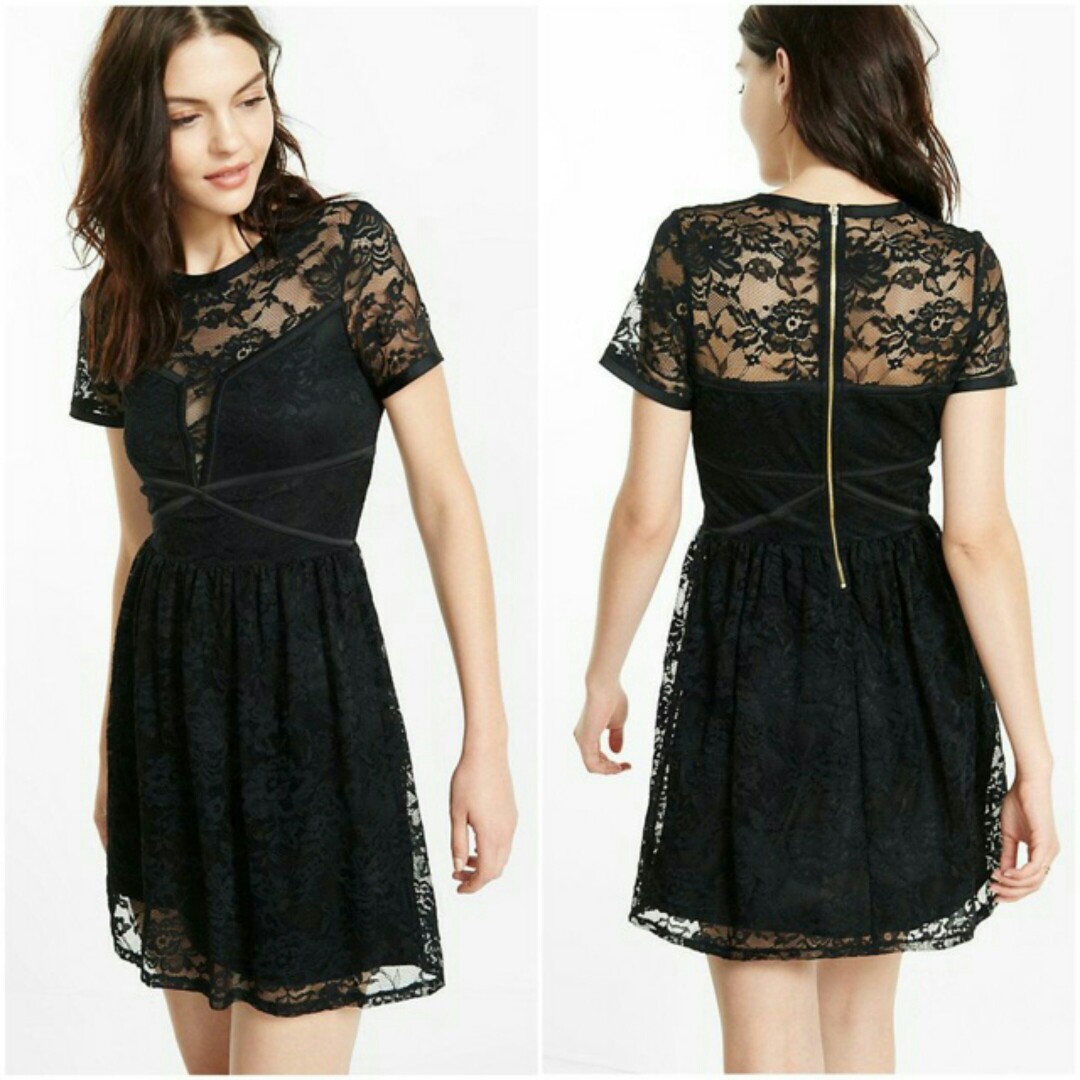 express black lace dress
