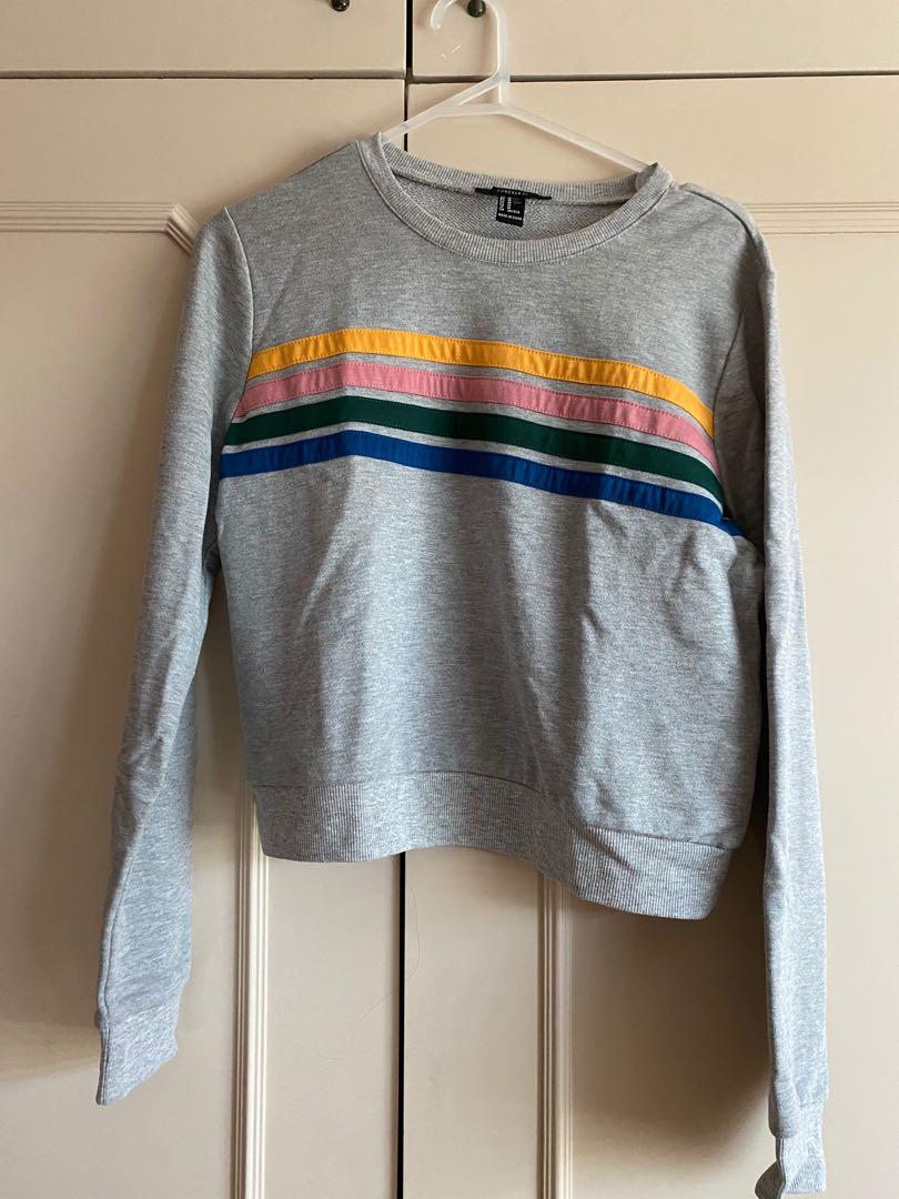 Forever 21 rainbow striped sweater store