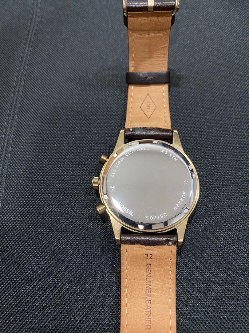 fossil watch 22 genuine leather