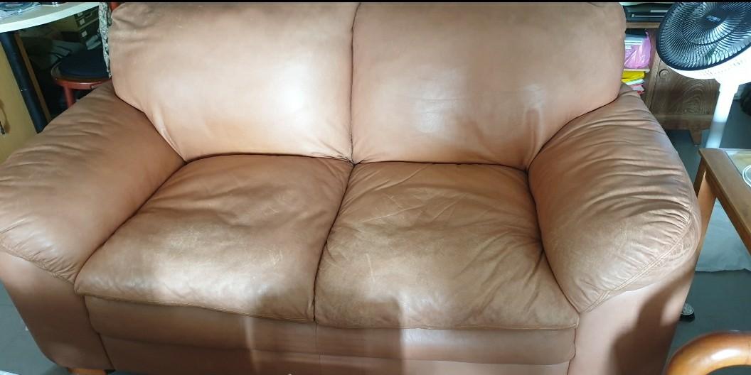 Full Leather Sofa 2 Seater Furniture, 2 Seater Leather Sofa