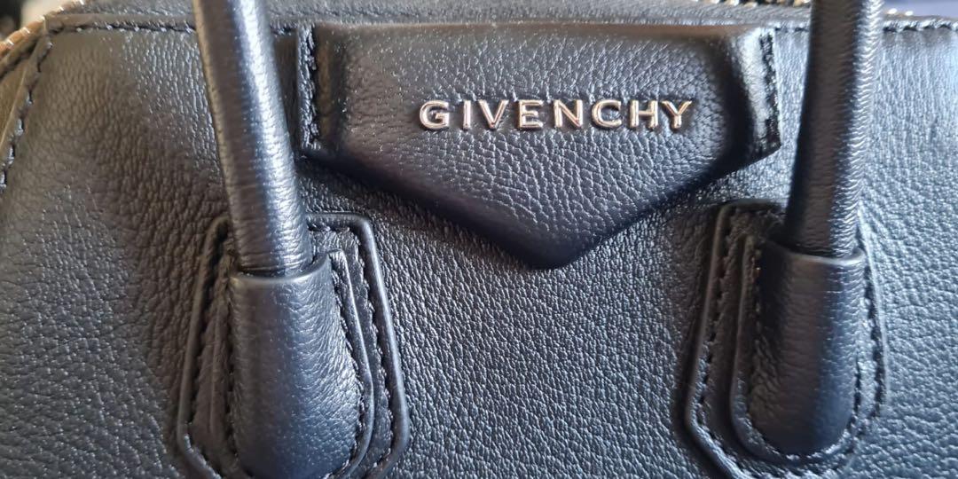 Givenchy Mini Antigona Bag Goatskin Black, Women's Fashion, Bags & Wallets,  Shoulder Bags on Carousell