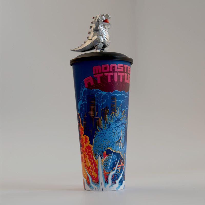 Godzilla Ghidorah Topper Water Cup with Straw Water Bottle Coffee Milk –  Noveltyfanshop