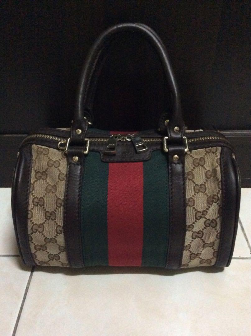 Gucci Boston Speedy 25 Handcarry, Luxury, Bags & Wallets on Carousell
