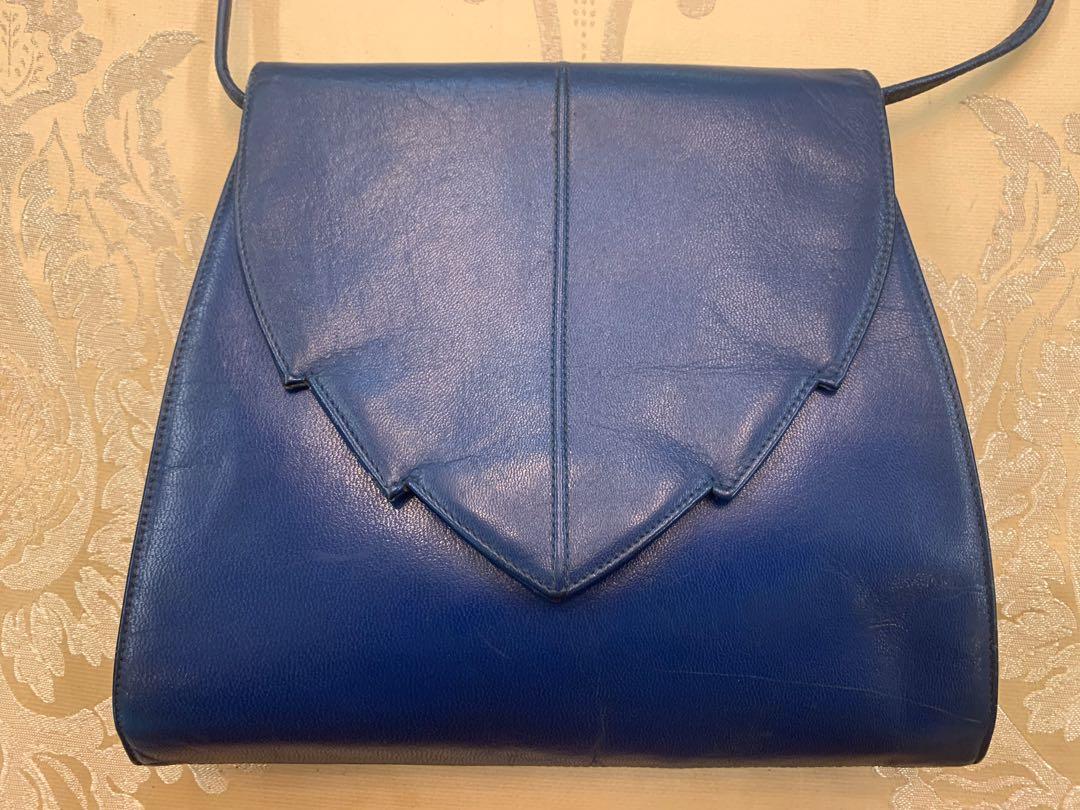 Handbags Authentic Russell Bromley Navy Blue Retro Sling Bag