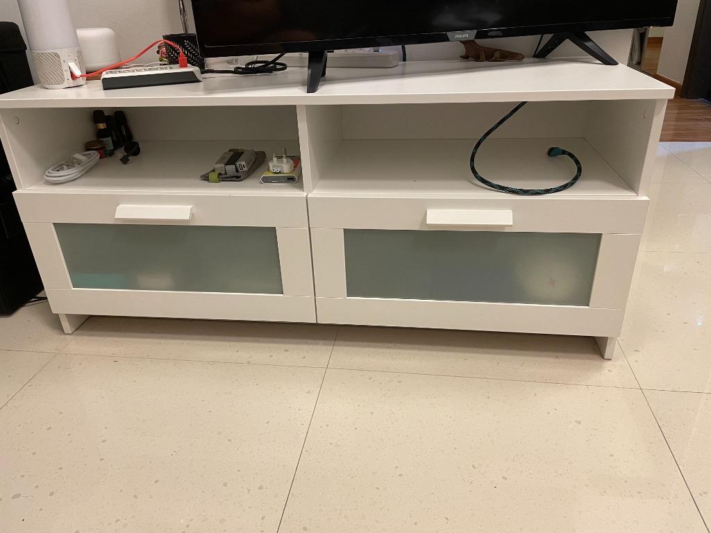Brimnes white tv stand shop