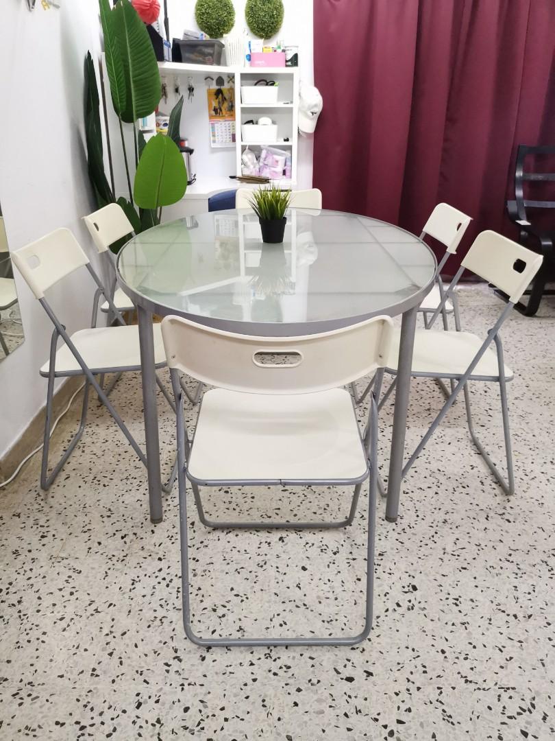 Oval glass shop dining table ikea