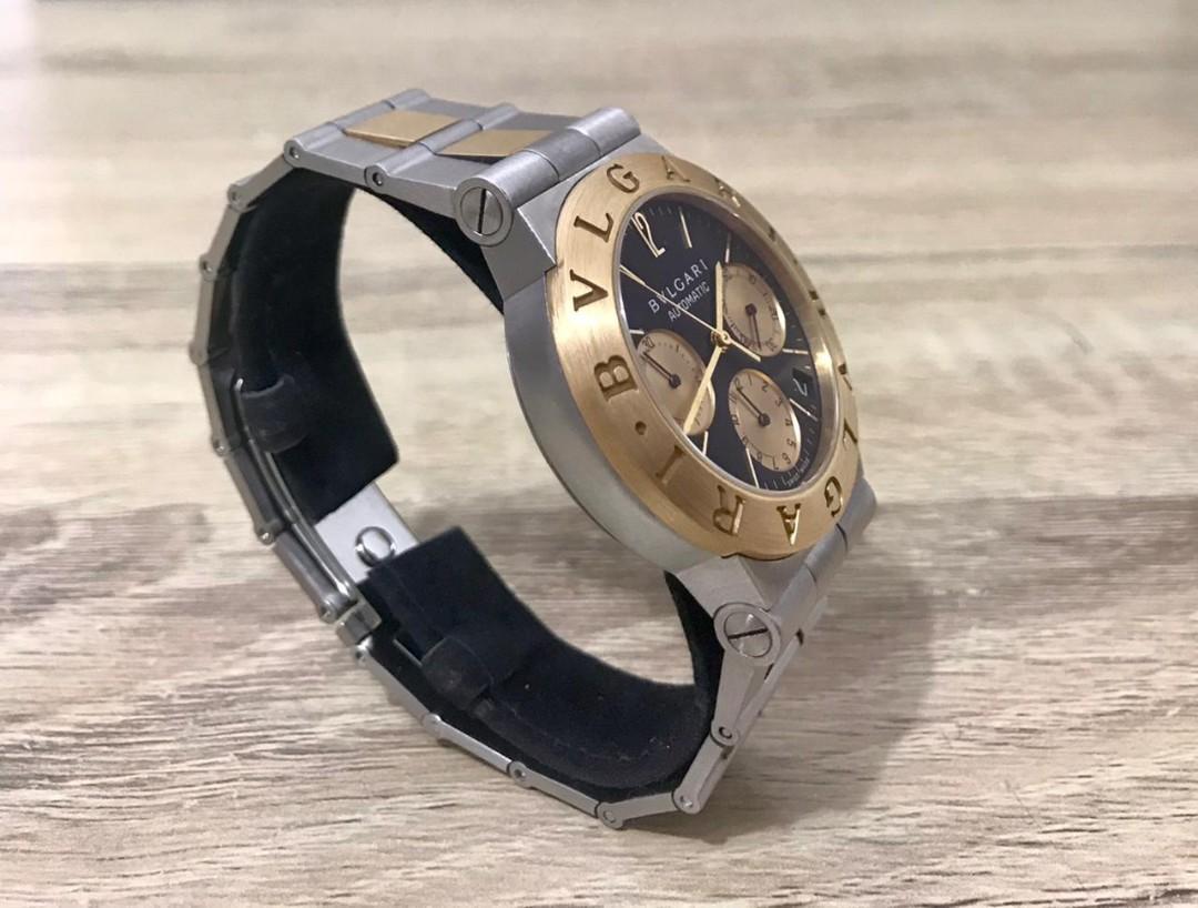 Jam Tangan BVLGARI Diagono pria original jam branded automatic authentic, Barang Mewah, Jam