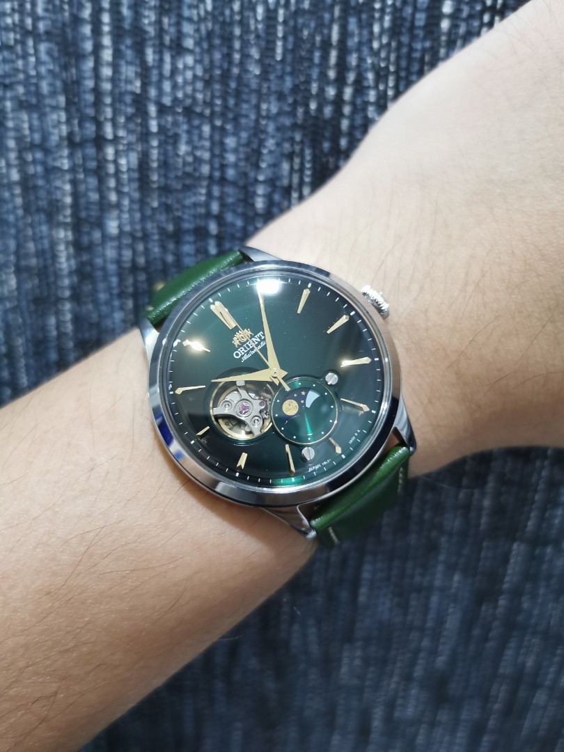 Limited Edition Orient Sun and Moon Green Bambino RN-AS0104E, Luxury ...