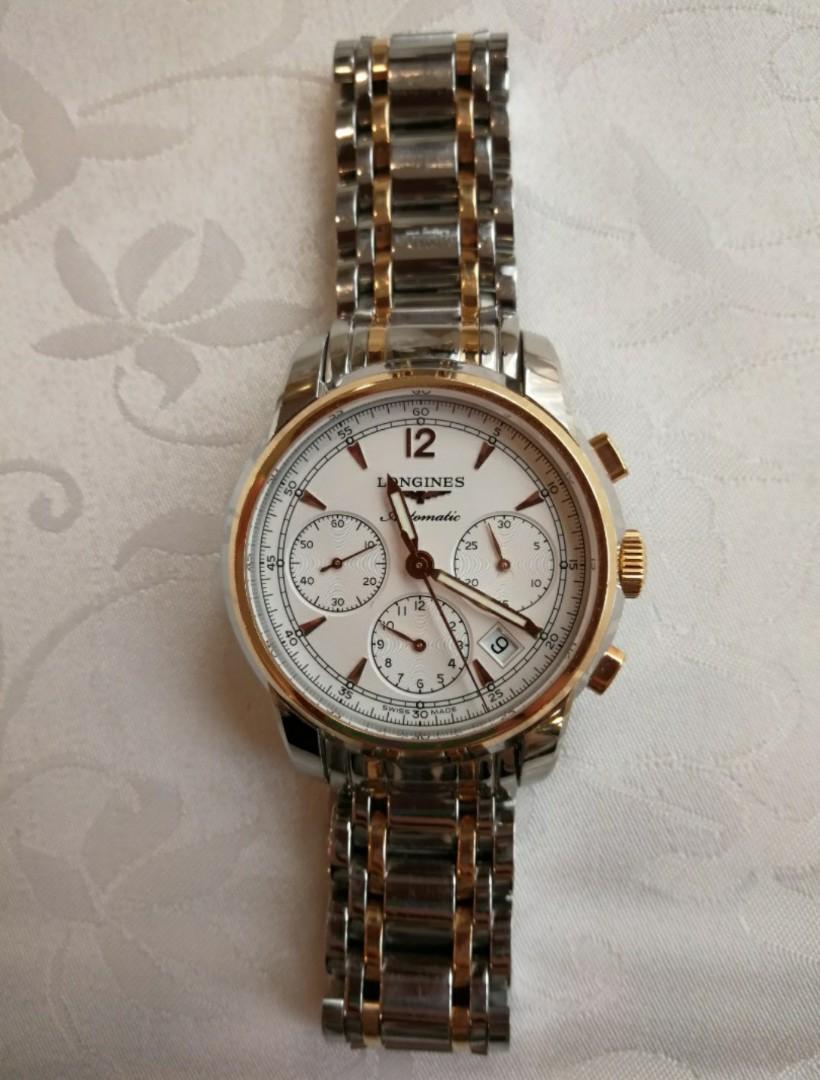 Longines Saint Imier collection (Category: Luxury Watches) located in Mandaluyong City. Submitted by turboeclipse (Listing ID 1078953245, Image 1). Description: 100% original Longines 18ct. rose gold and stainless steel automatic no scratch or damage never open or service worn only few 6 times like new bought in switzerland as you can see on the reciept please check photo for details genuine buyer only message me if interested.