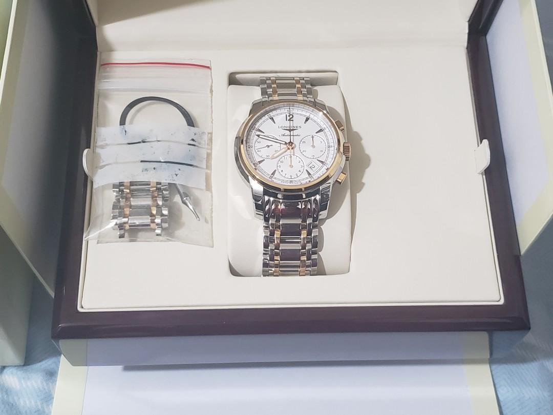 Longines Saint Imier collection (Category: Luxury Watches) located in Mandaluyong City. Submitted by turboeclipse (Listing ID 1078953245, Image 2). Description: 100% original Longines 18ct. rose gold and stainless steel automatic no scratch or damage never open or service worn only few 6 times like new bought in switzerland as you can see on the reciept please check photo for details genuine buyer only message me if interested.
