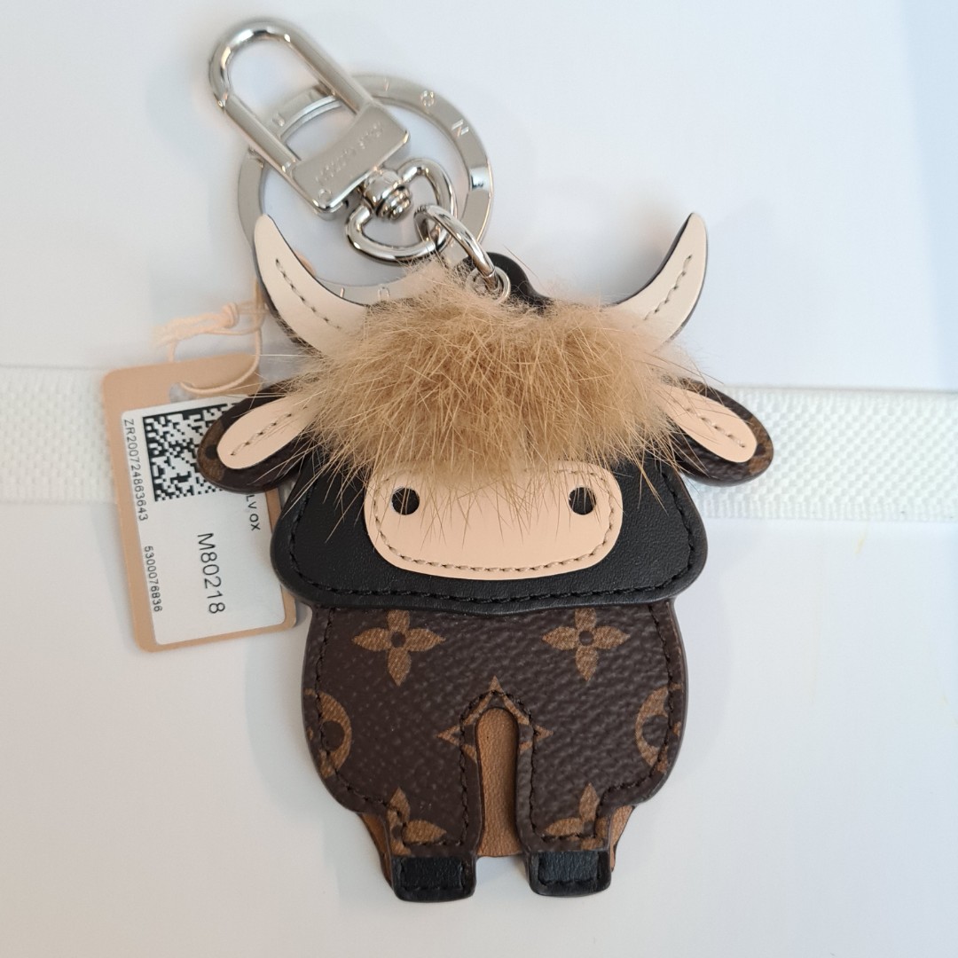 Louis Vuitton LV OX year fur bag charm, Luxury, Accessories on