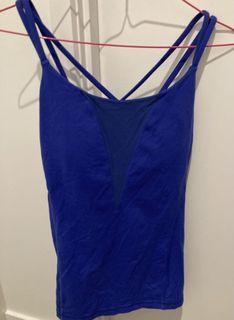 Lululemon Royal Blue Gym Top - Size 10 (with cups) - Great Condition