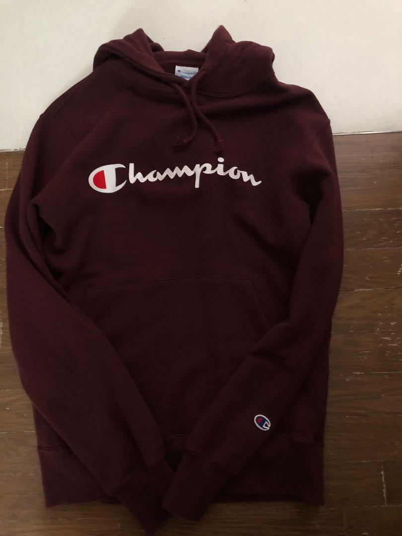 Maroon champion hoodie sale