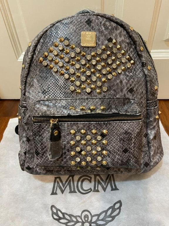 Mcm discount grey backpack