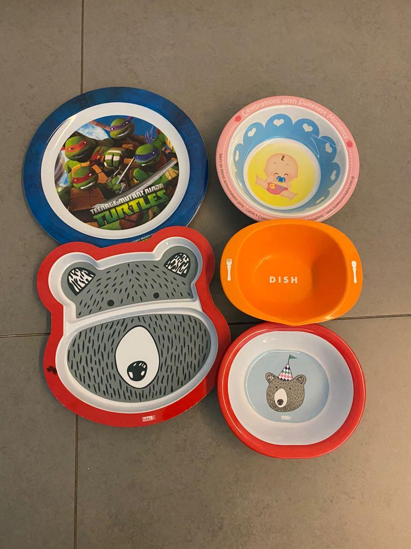 Melamine/plastic bowls and plates for kids, Babies & Kids, Nursing