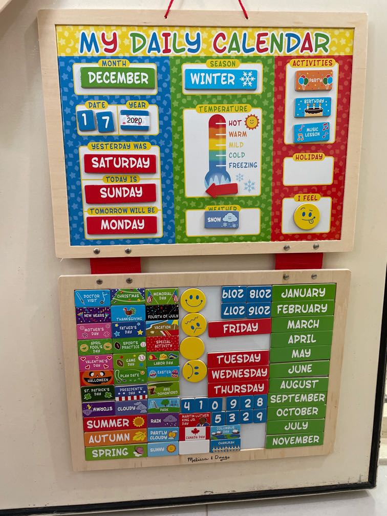 Melissa and doug my first magnetic calendar hot sale