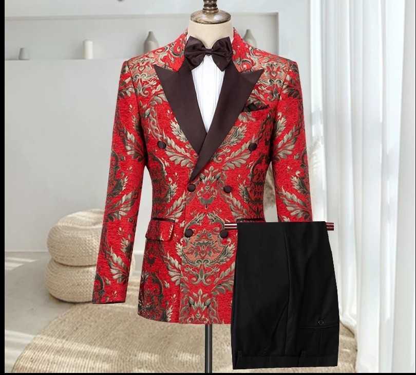 Red floral hotsell suit jacket