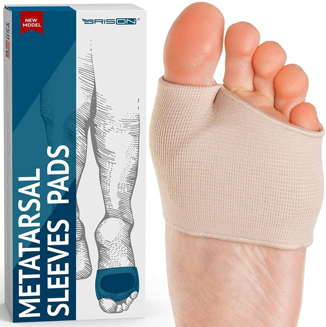 Gel Forefoot Cushion Pads for Bunion Forefoot Blisters Callus Mortons Neuroma fit for Metatarsalgia Pain Relief Men and Women Metatarsal Sleeve Pads,with Soft Ball of Foot Cushions