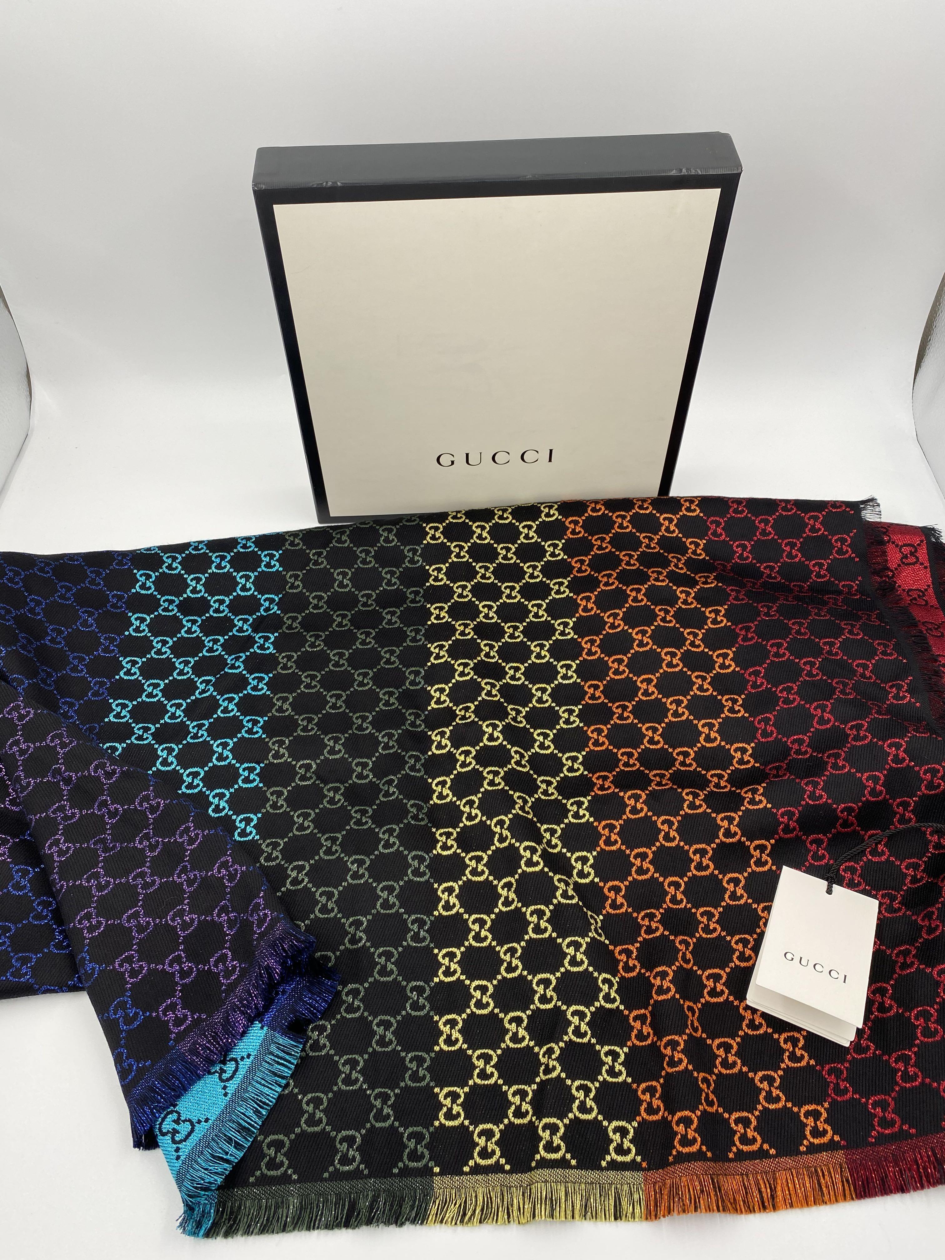 Rainbow gucci scarf online