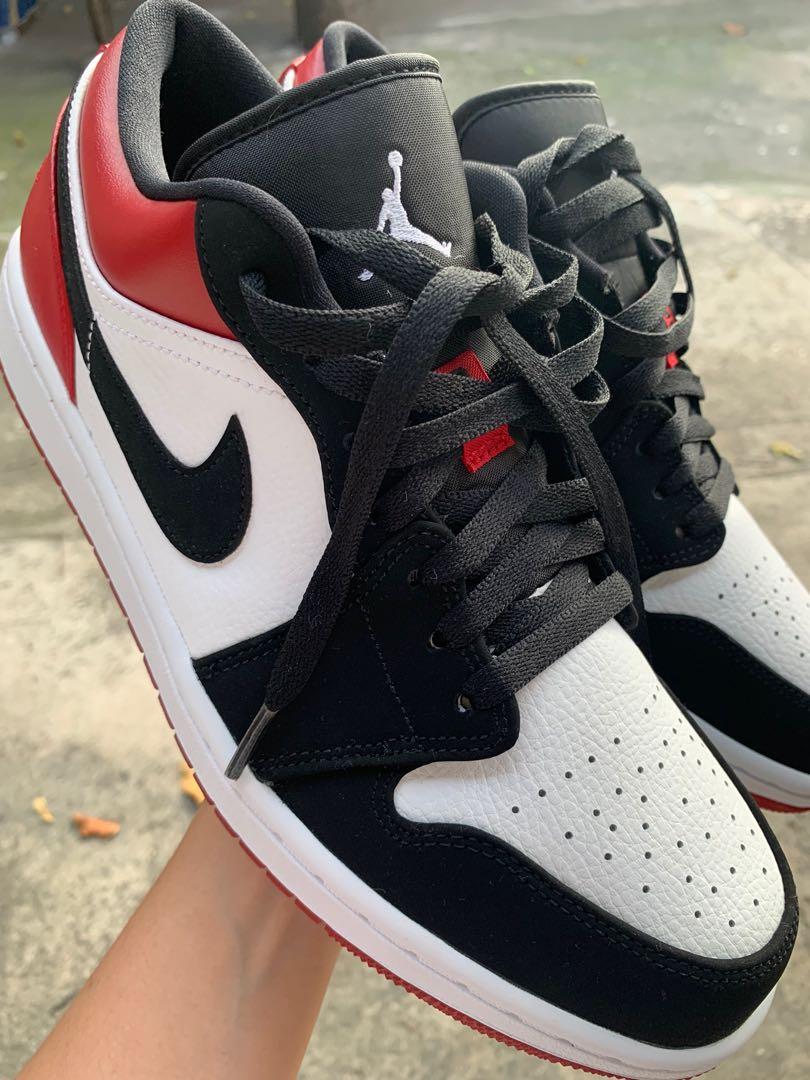 Nike Air Jordan 1 Black Toe deadstock Men s Fashion Footwear