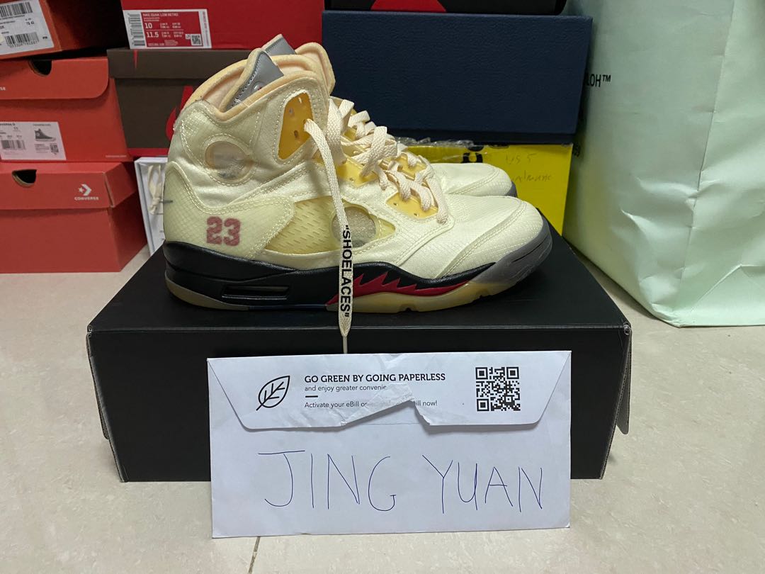 aj5 off white sail stockx