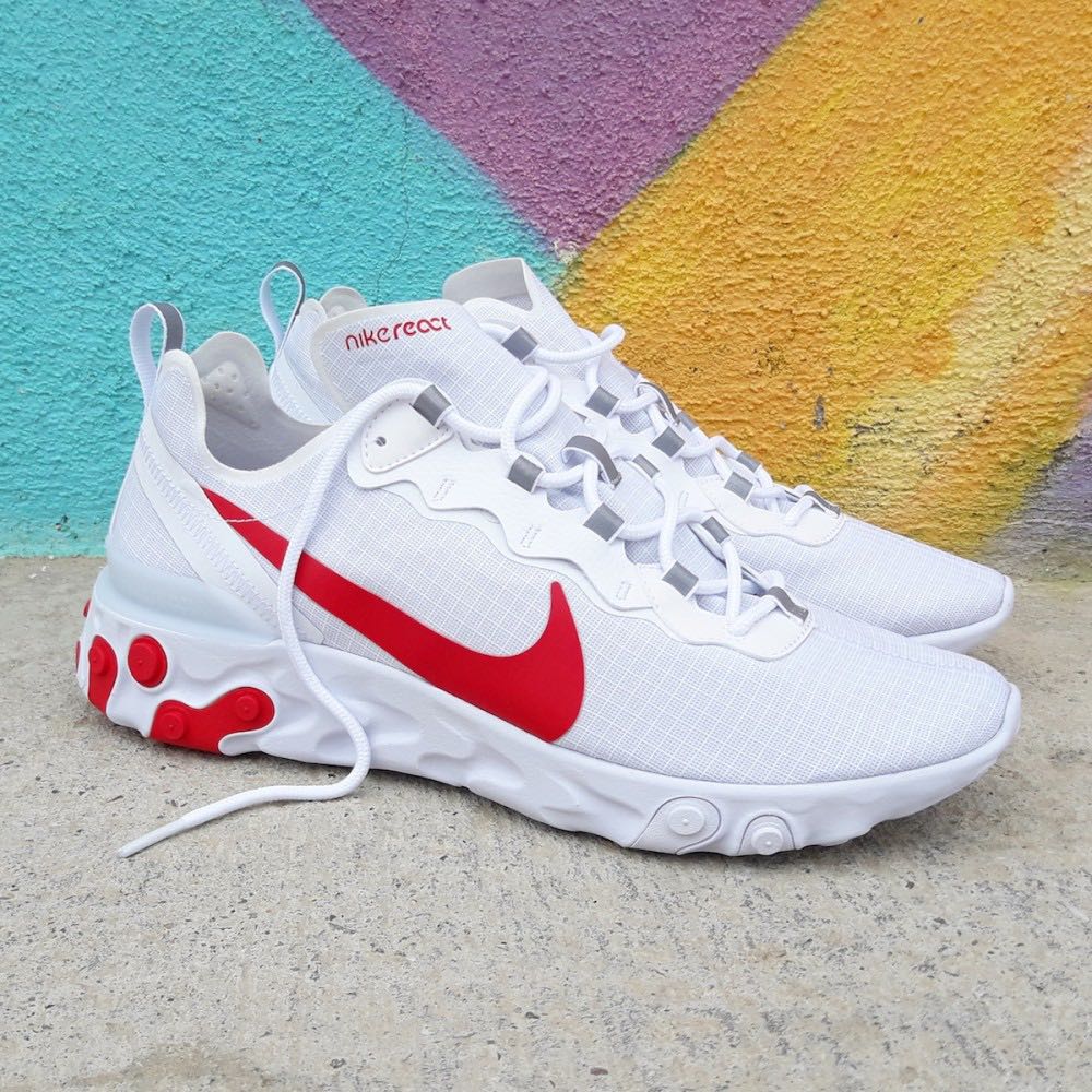 React 55 top white red