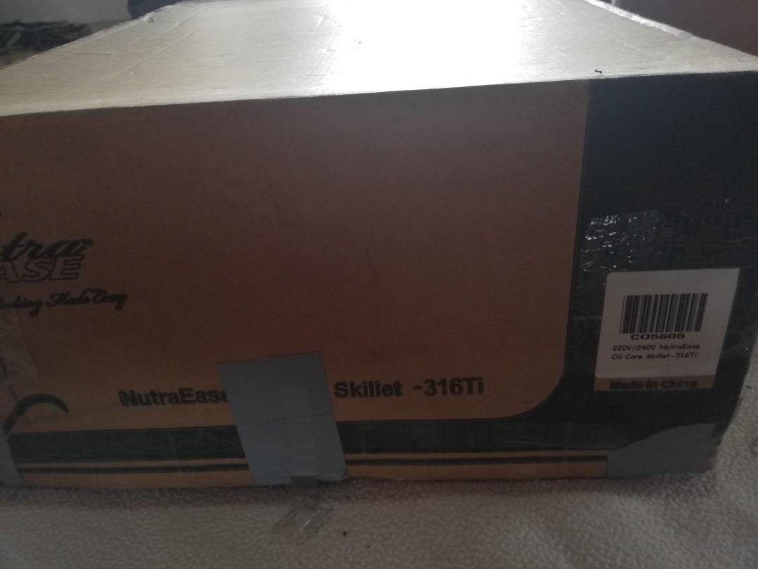 Nutraease Electric Oil Core Skillet 316 Titanium Stainless Steel, TV