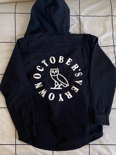 ovo hooded flannel shirt