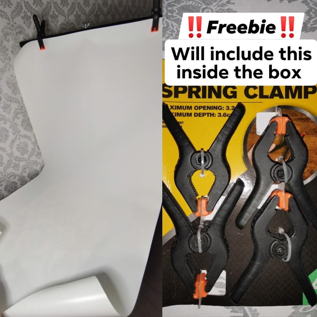 Pre-Owned PVC Washable Backdrop + Table Top Holder (Category: Lighting & Studio Equipment) located in Quezon City. Submitted by sochalize (Listing ID 1033494319, Image 1). Description: ‼️For Sale USED BUT NOT ABUSED⠀ PVC Washable Backdrop Photography Background with 6 CLIPS⠀ ⠀ • PVC plastic for Backdrop⠀ • Washable⠀ • 68x130cm⠀ ⠀ ✔️For online store owners, hobbyists etc.⠀ ‼️with minor flaws/scratches, but it doesn't affect the quality of the phot