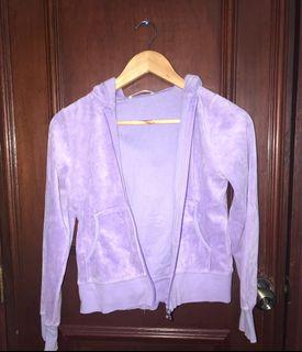 purple velvet jacket