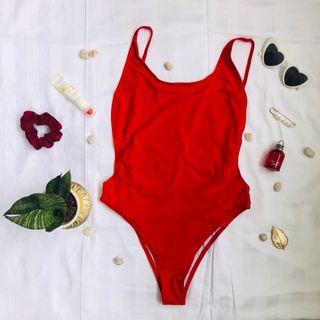 Red One piece swimsuit