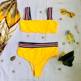 Sexy Yellow Two Piece Swimsuit