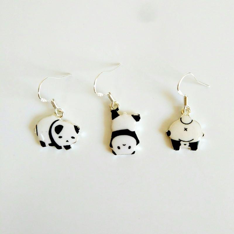White enamel earrings on sale