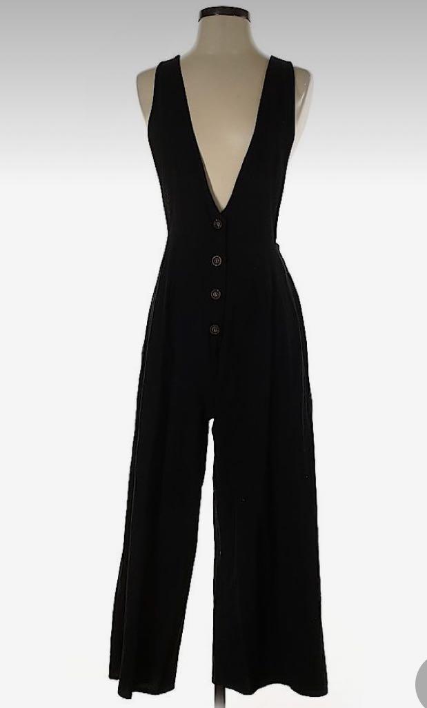 sienna sky ribbed low neck jumpsuit romper