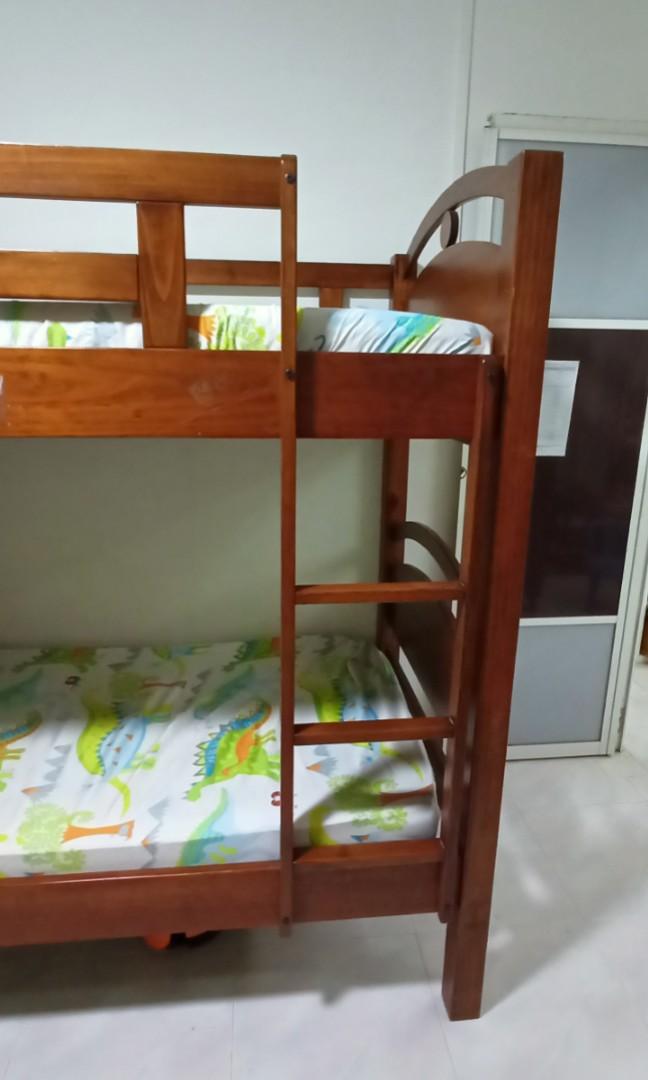 Picket Rail Solid Thick Wood Bunk Bed, Young Hinkle Bunk Beds