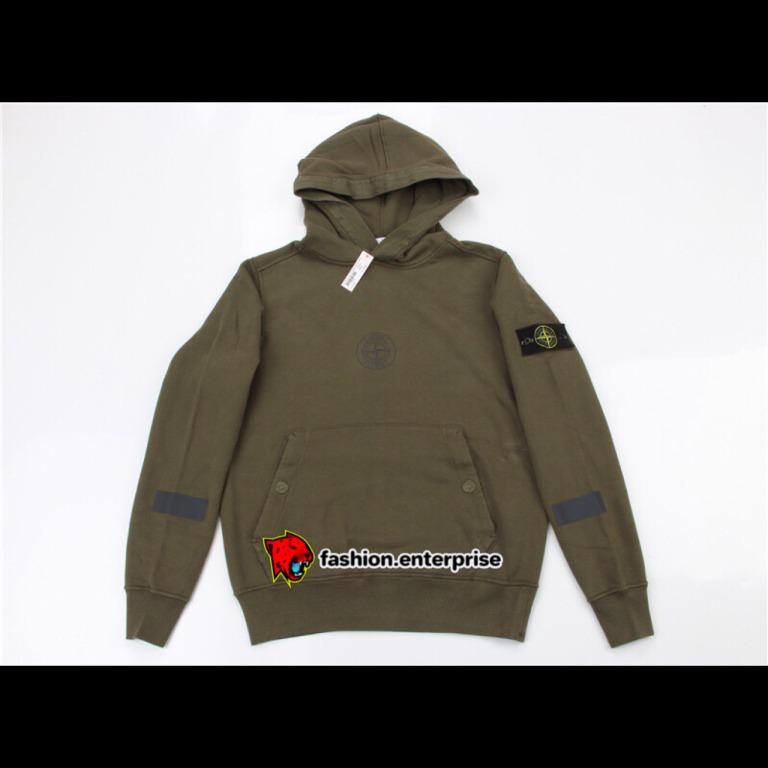 Supreme stone deals island olive hoodie