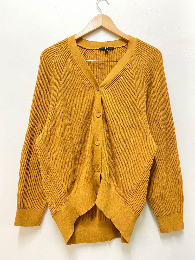 Uniqlo yellow outlet cardigan