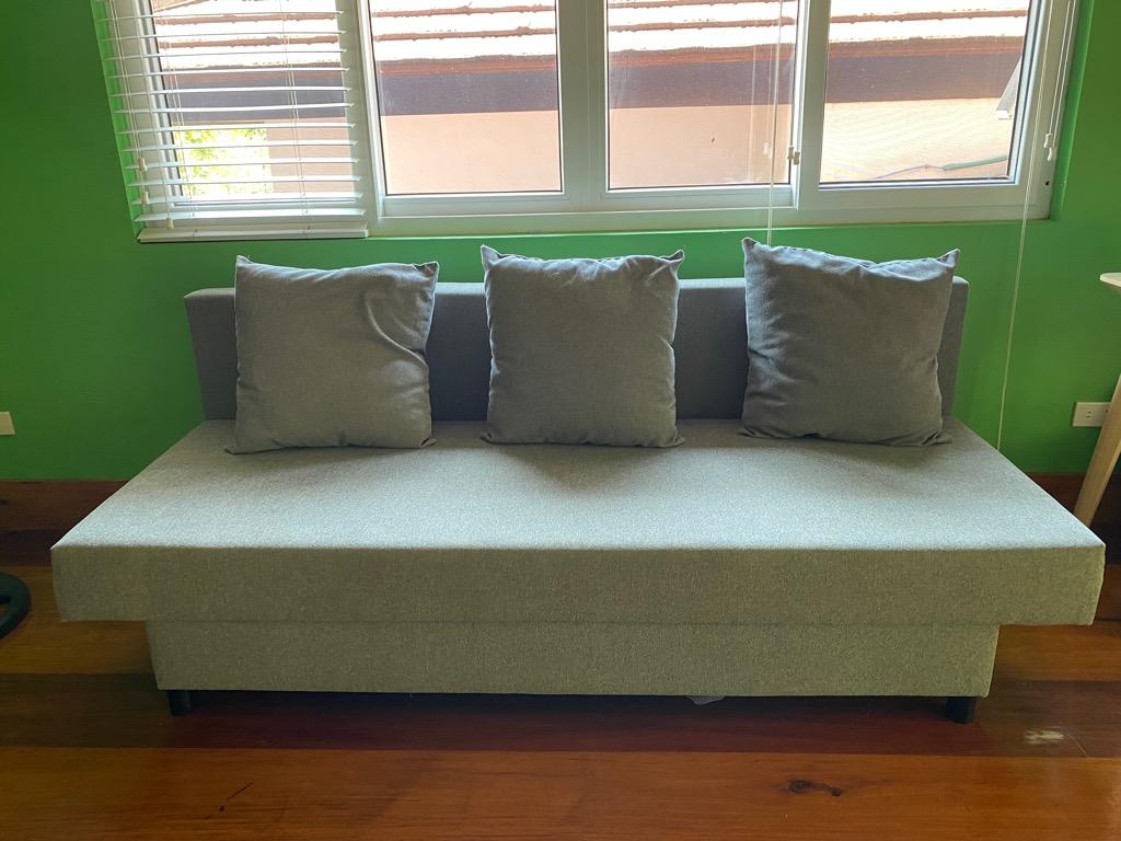 Ikea Asarum 3 Seat Sofa Bed Dark Grey