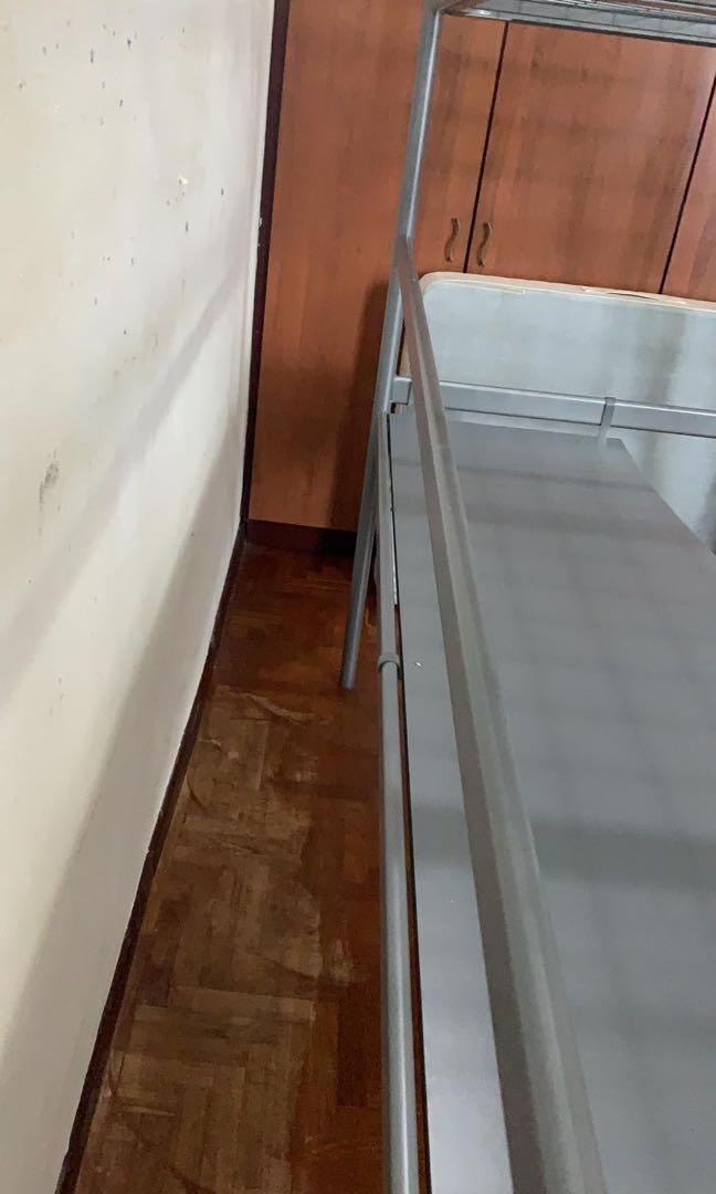 Used IKEA Loft Bed w/ Desk, Furniture & Home Living, Furniture, Bed