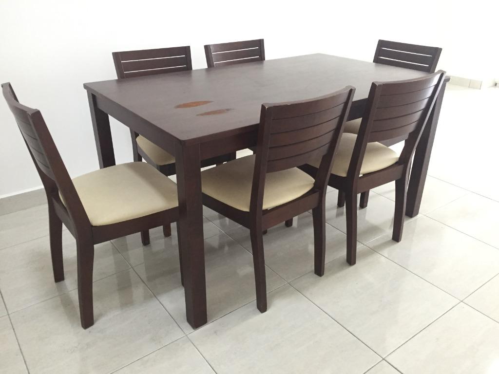 Used solid wood dining on sale table