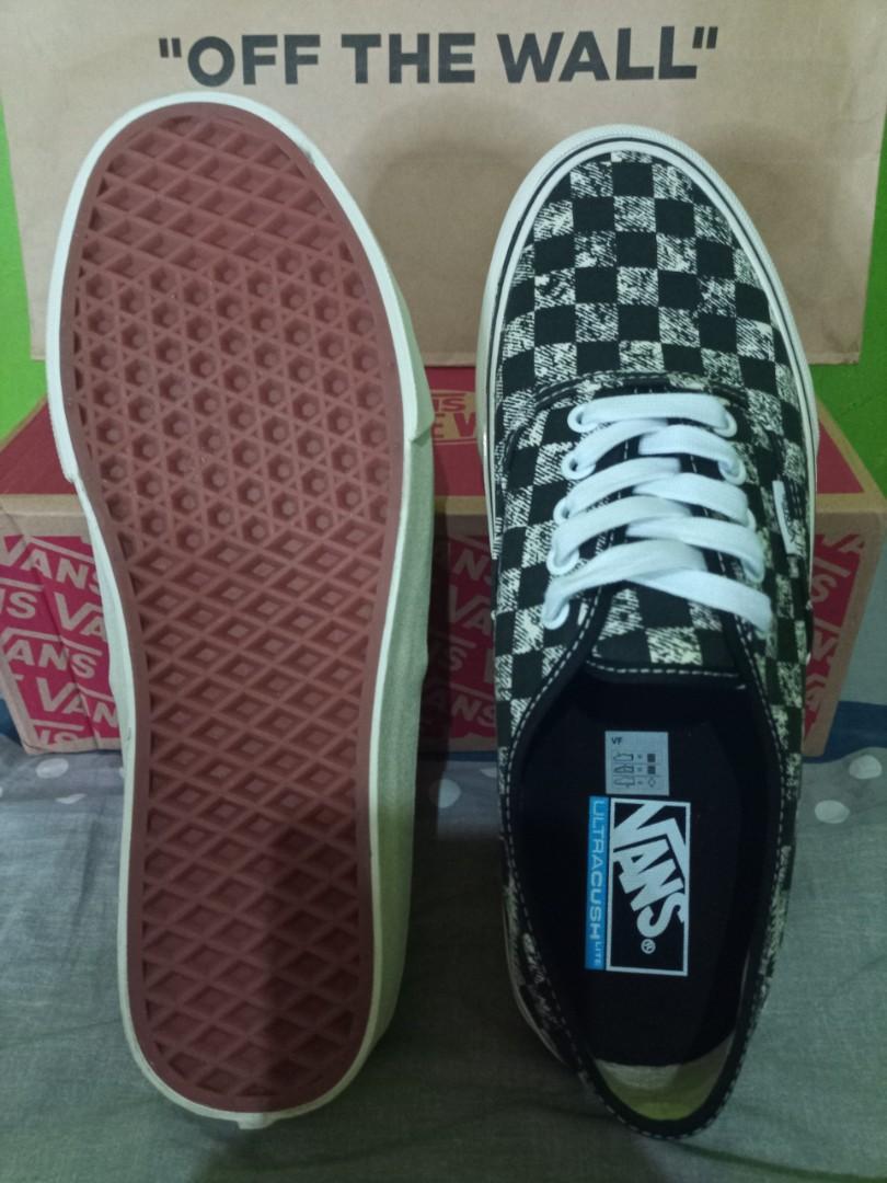 distressed checkered vans