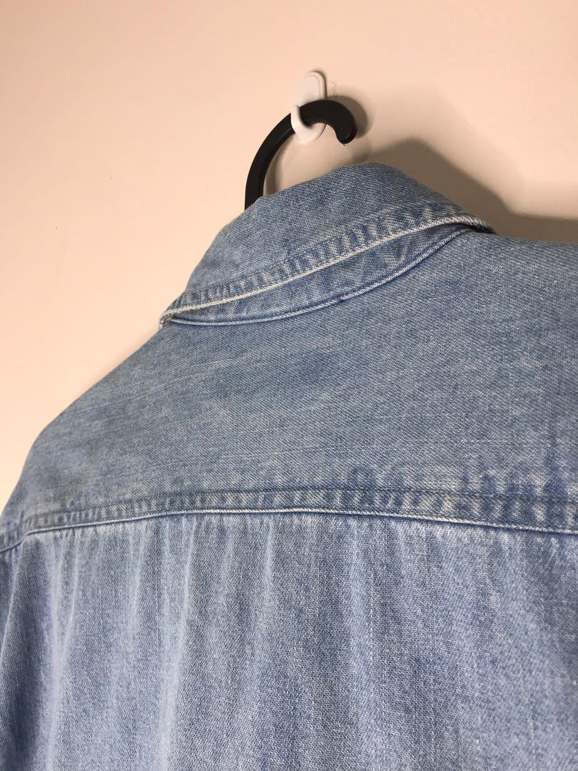 Vintage Ll Bean Denim Flannel Lined Shirt, Men'S Fashion, Tops & Sets,  Tshirts & Polo Shirts On Carousell